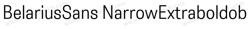 BelariusSans NarrowExtraboldoblique字体转换